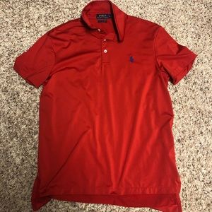 Polo performance golf polo red with blue horse S Small